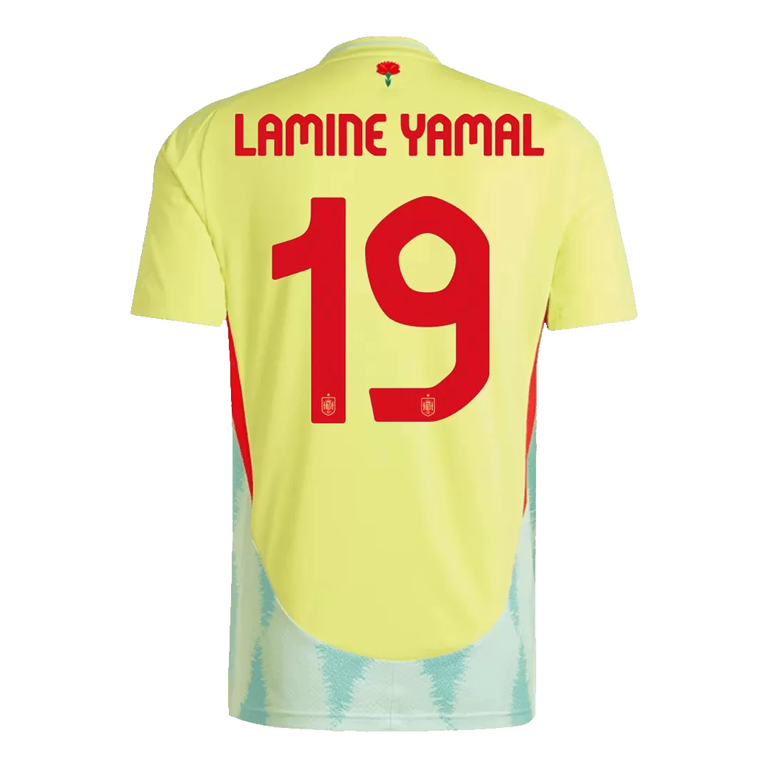 LAMINE YAMAL #19 Spain Away Soccer Jersey Euro 2024 - Goal Digger Jerseys | Authentic Soccer Jerseys High Quality