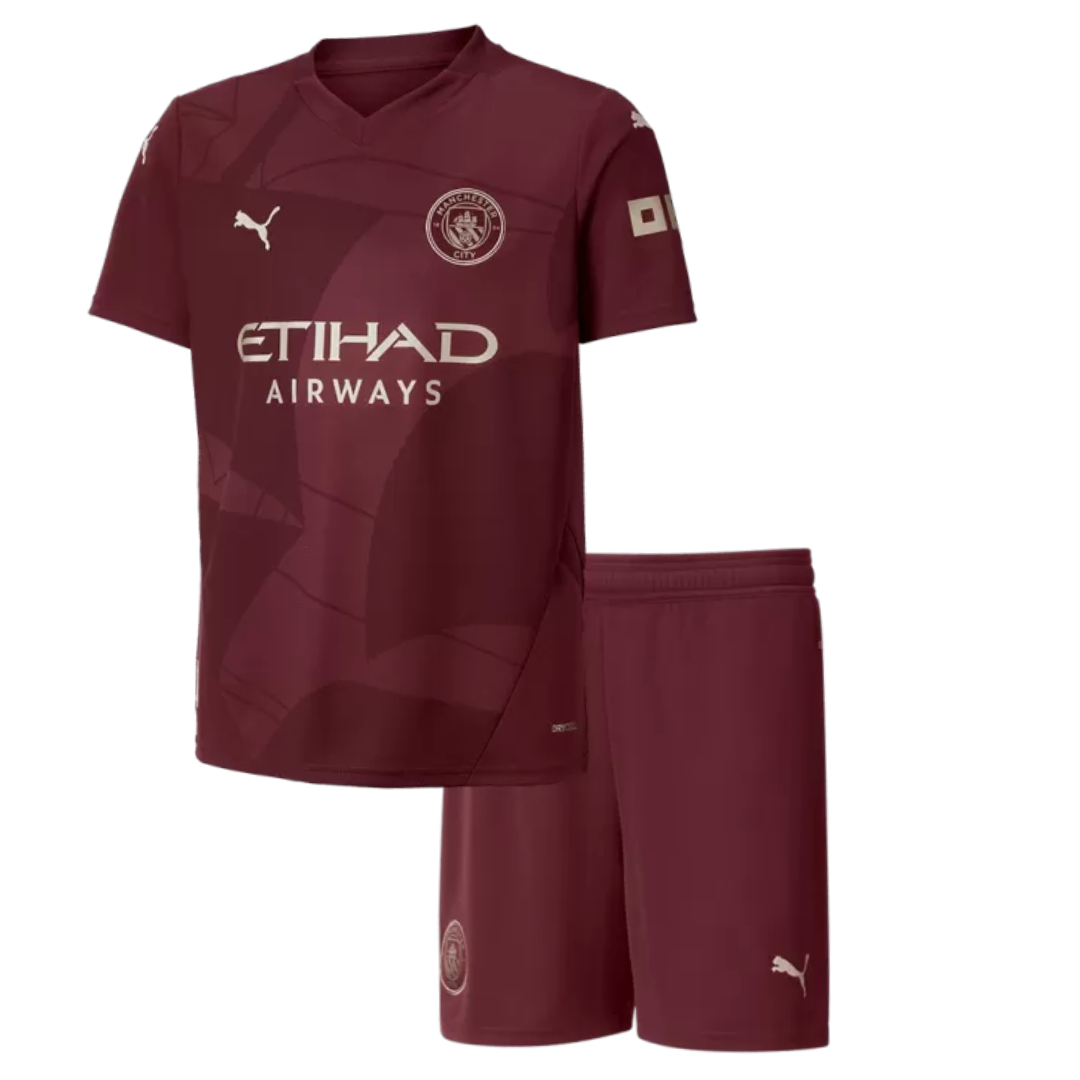 Kid's Manchester City Third Away Soccer Jersey Kit(Jersey+Shorts) 2024/25