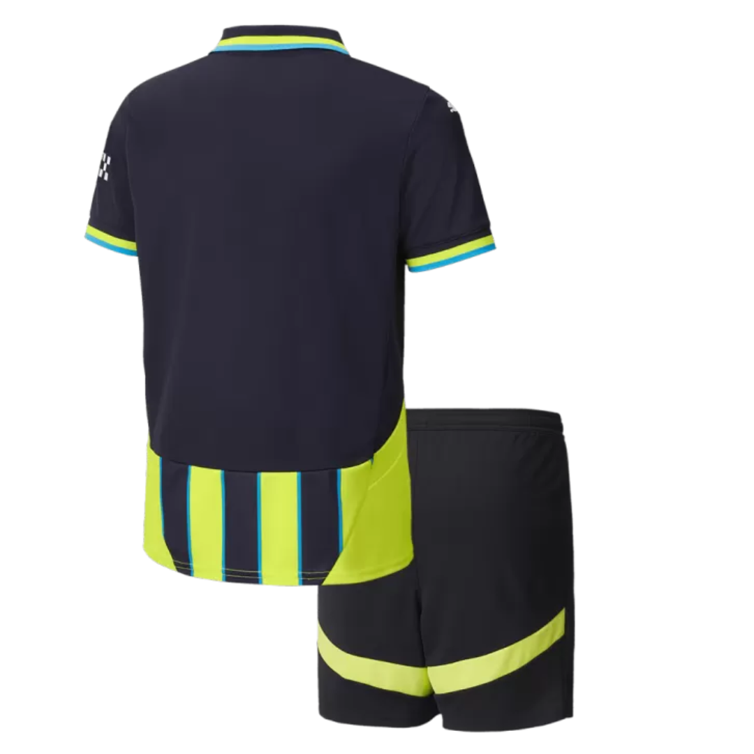 Kid's Manchester City Away Soccer Jersey Kit(Jersey+Shorts) 2024/25