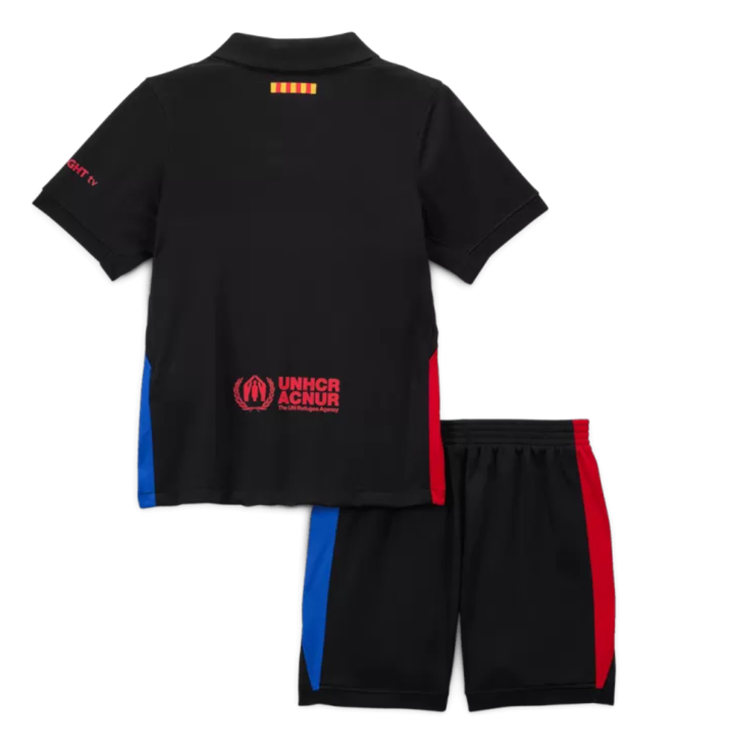 Kid's Barcelona Away Soccer Jersey Kit(Jersey+Shorts) 2024/25 - Spotify Logo Without Text