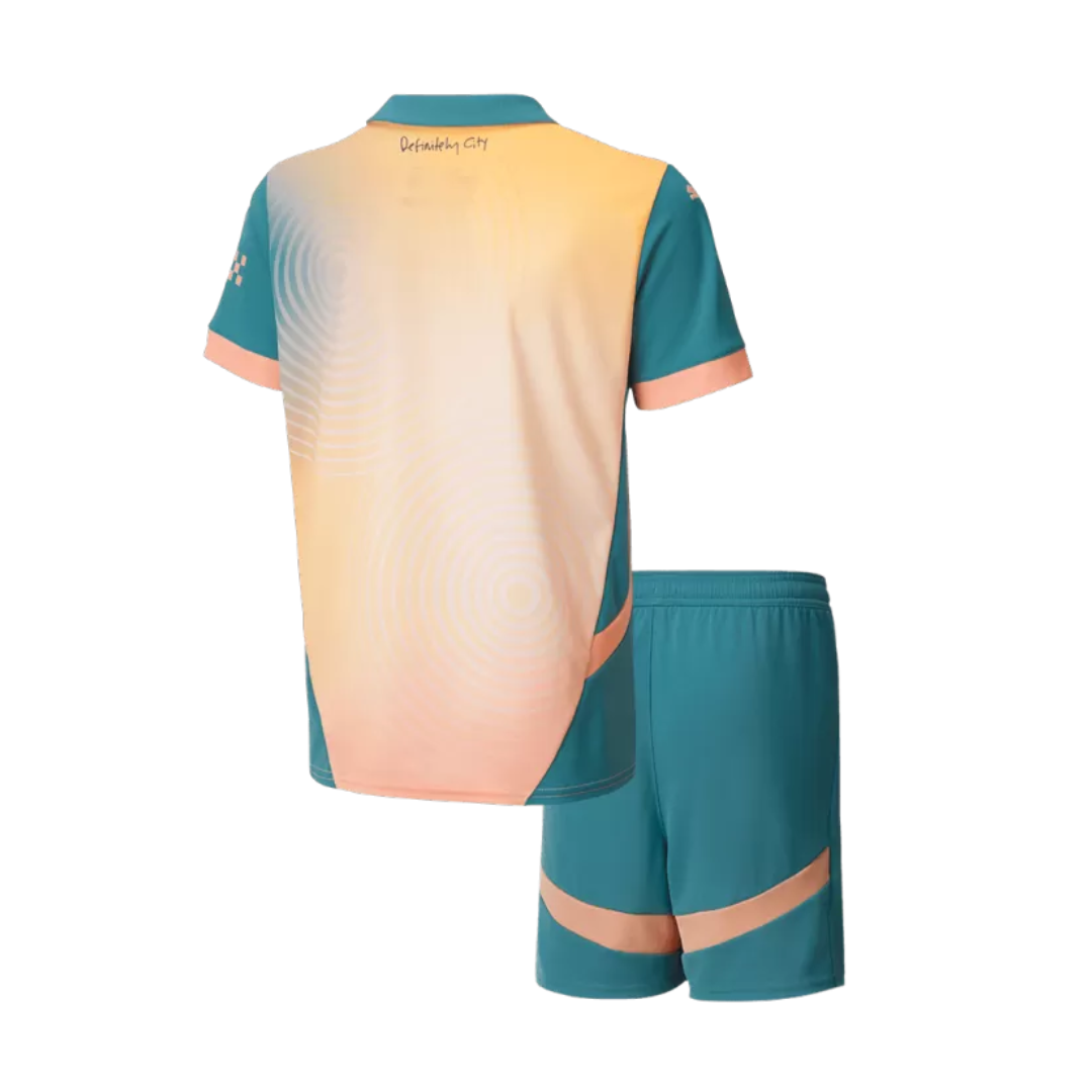 Kids Manchester City Fourth Away Soccer Jersey 2024/25