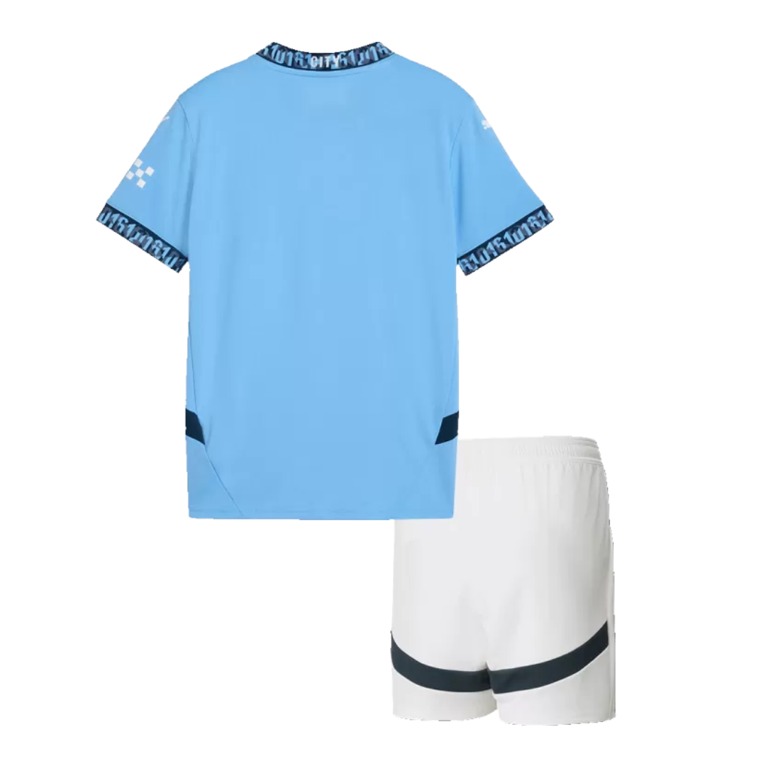 Kids Manchester City Home Soccer Jersey 2024/25