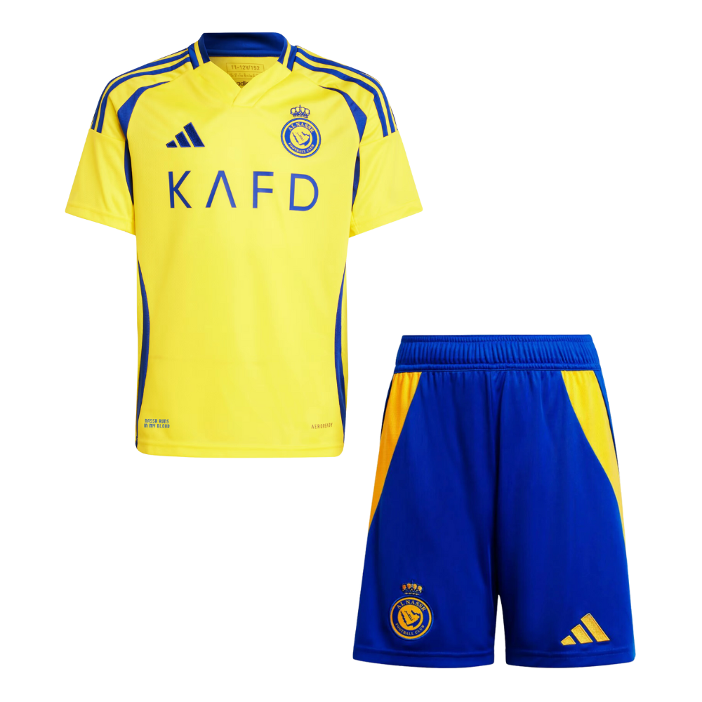 Kids RONALDO #7 Al Nassr Home Soccer Jersey Euro 2024/25 - Goal Digger Jerseys | High Quality Football Kits | Soccer Jerseys