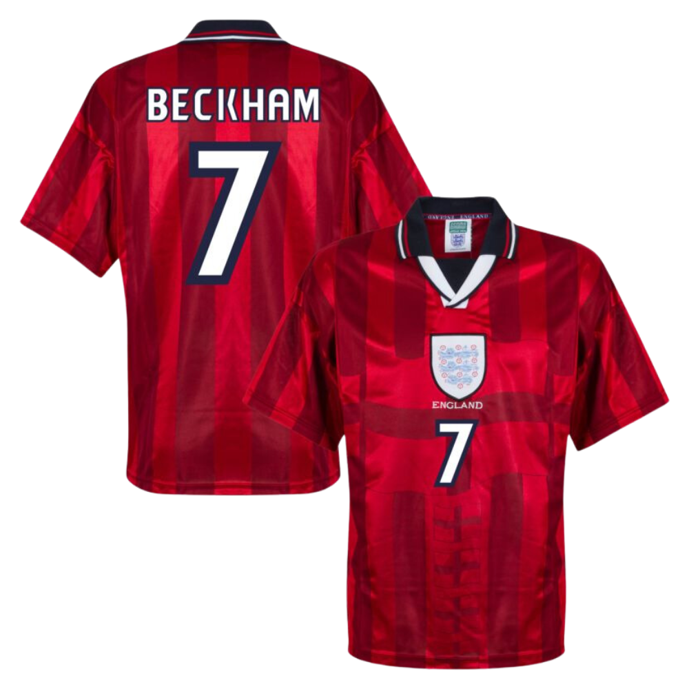 Retro BECKHAM #7 1998 England Away Jersey (Size M)- Ready To Ship - Goal Digger Jerseys | High Quality Football Kits | Soccer Jerseys