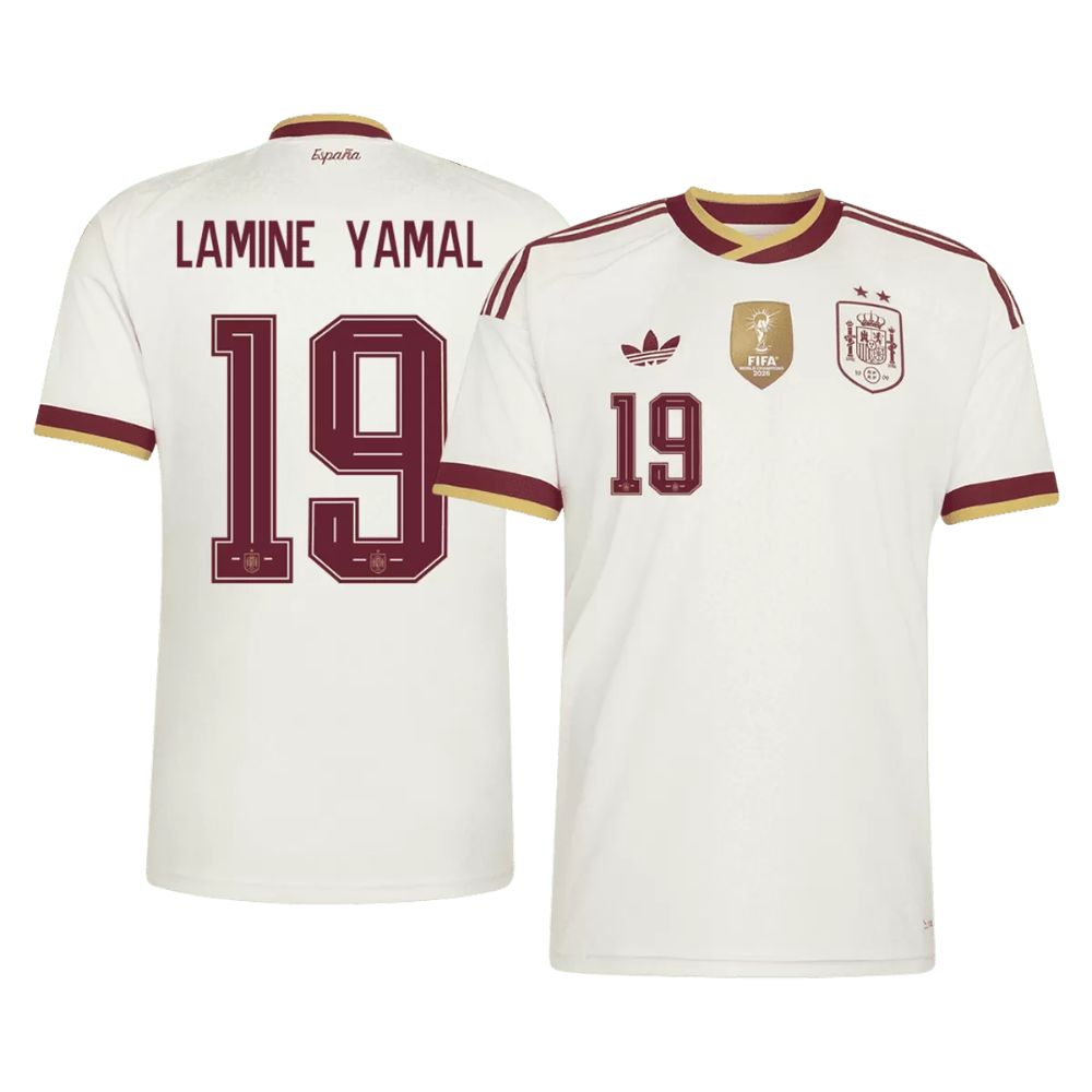 Spain World Cup CHAMPIONS LAMINE YAMAL 19 Away Jersey 2026