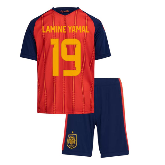 Kids Spain World Cup CHAMPIONS LAMINE YAMAL 19 Home Kit 2026