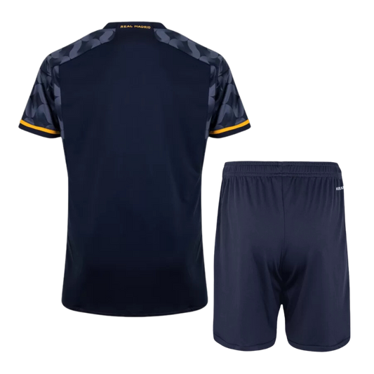 Kids Real Madrid Away Soccer Jersey Kit 2023/24 (Size 20) - Ready To Ship - Goal Digger Jerseys | High Quality Football Kits | Soccer Jerseys