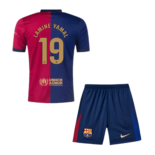 Kids LAMINE YAMAL #19 Barcelona Home Soccer Jersey 2024/25 - Goal Digger Jerseys | High Quality Football Kits | Soccer Jerseys