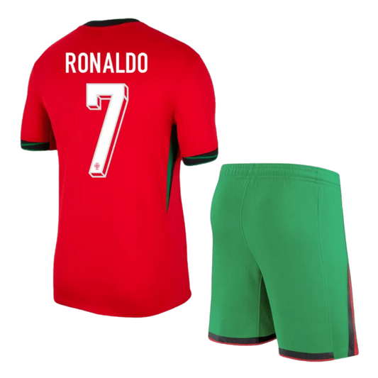 Kids RONALDO #7 Portugal Home Soccer Jersey Euro 2024 - Goal Digger Jerseys | High Quality Football Kits | Soccer Jerseys