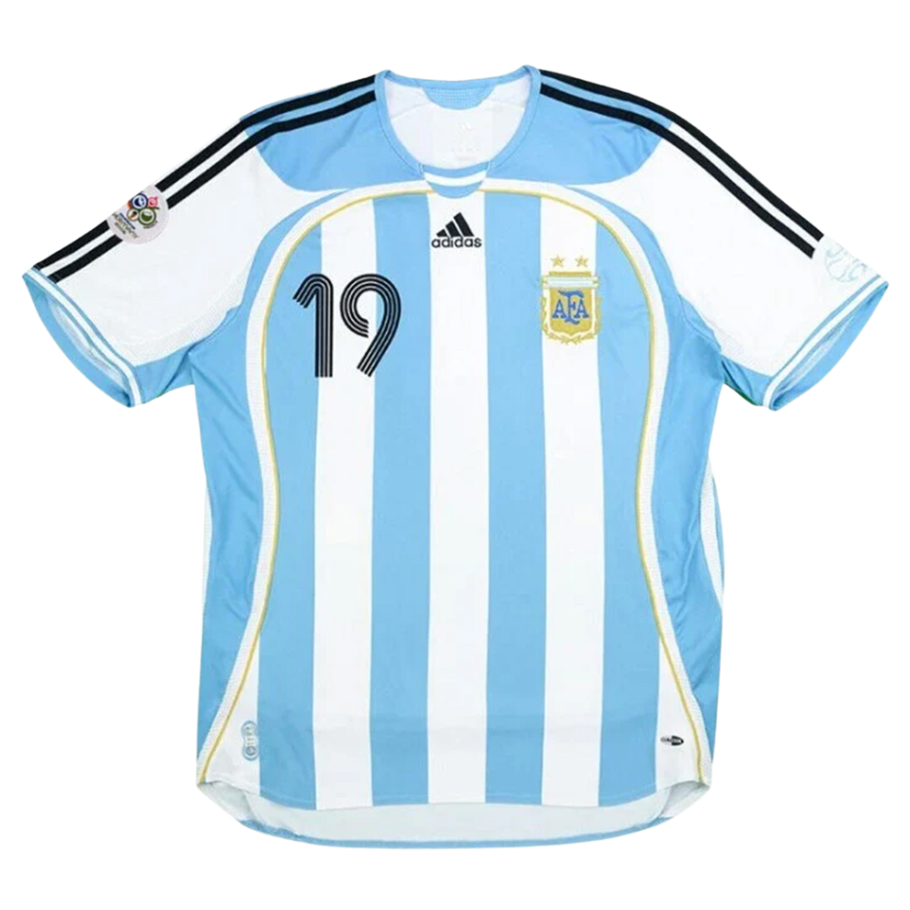 Retro Messi #19 2006 Argentina Home Soccer Jersey - Goal Digger Jerseys | Authentic Soccer Jerseys High Quality