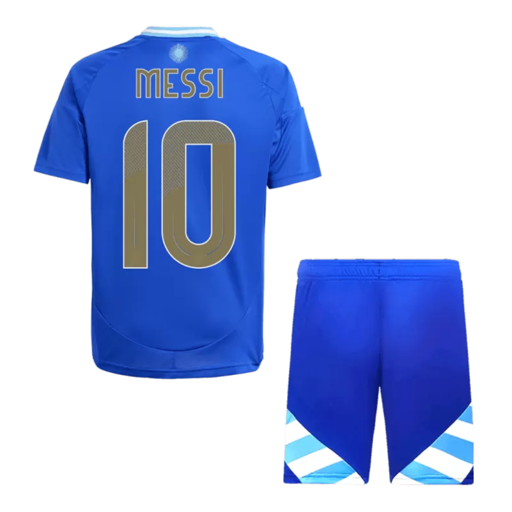Kids MESSI #10 Argentina Away Soccer Jersey Kit 2024 - Goal Digger Jerseys | High Quality Football Kits | Soccer Jerseys