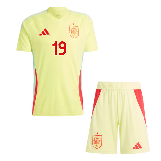 Kids LAMINE YAMAL #19 Spain Away Soccer Jersey Kit 2024 - Goal Digger Jerseys | High Quality Football Kits | Soccer Jerseys