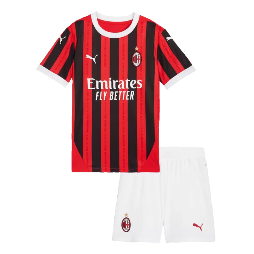 Kids AC Milan Home Soccer Jersey 2024/25 - Goal Digger Jerseys | High Quality Football Kits | Free Shipping