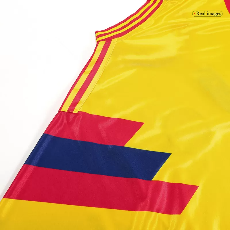 Retro 1990 Colombia Home Soccer Jersey - Goal Digger Jerseys | Authentic Soccer Jerseys High Quality