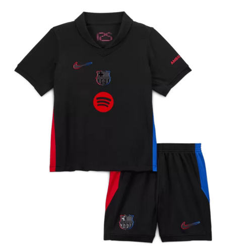 Kid's Barcelona Away Soccer Jersey Kit(Jersey+Shorts) 2024/25 - Spotify Logo Without Text