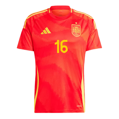 RODRIGO #16 Spain Home Soccer Jersey Euro 2024 - Goal Digger Jerseys | Authentic Soccer Jerseys High Quality