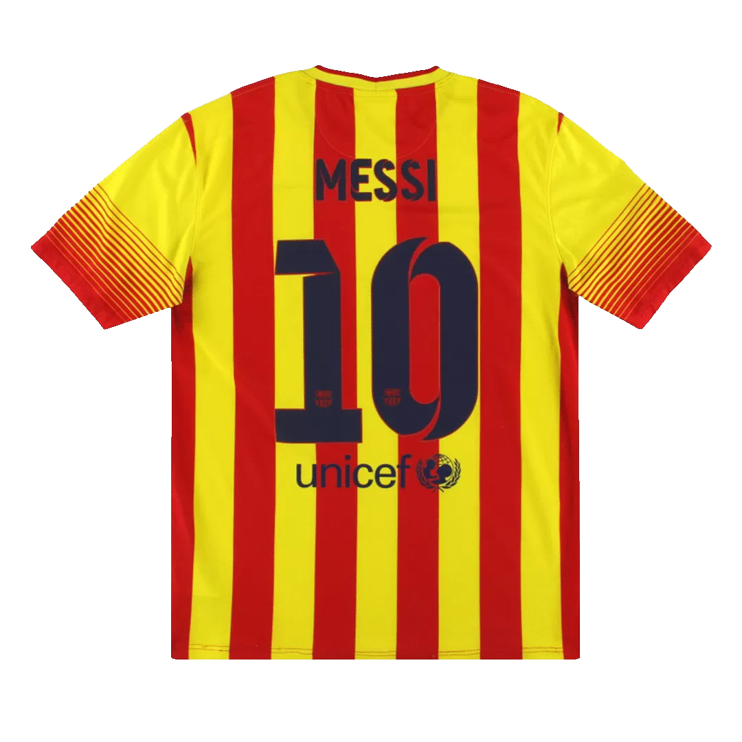 Retro MESSI #10 2013/14 Barcelona Away Soccer Jersey - Goal Digger Jerseys | Authentic Soccer Jerseys High Quality