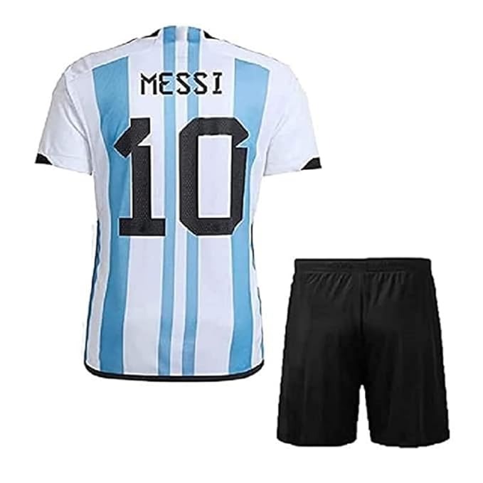 Kids MESSI #10 Argentina World Cup Jersey 2022