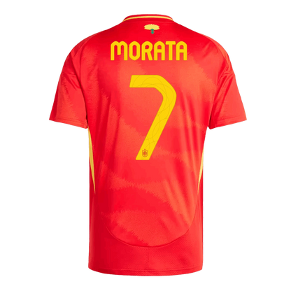 MORATA #7 Spain Home Soccer Jersey Euro 2024 - Goal Digger Jerseys | Authentic Soccer Jerseys High Quality