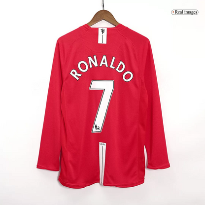 Retro RONALDO #7 2007/08 Manchester United Home Long Sleeve Soccer Jersey - Goal Digger Jerseys | Authentic Soccer Jerseys High Quality