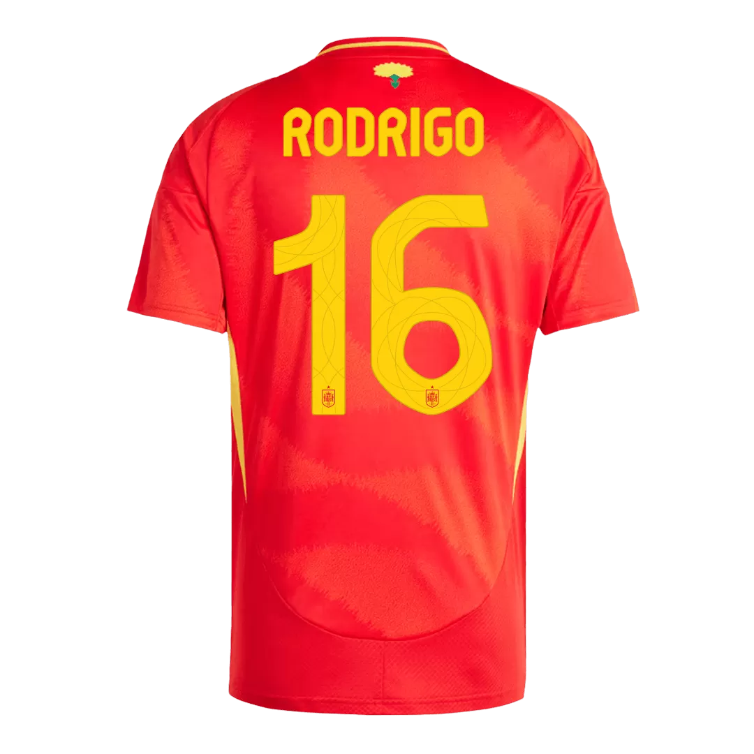 RODRIGO #16 Spain Home Soccer Jersey Euro 2024 - Goal Digger Jerseys | Authentic Soccer Jerseys High Quality