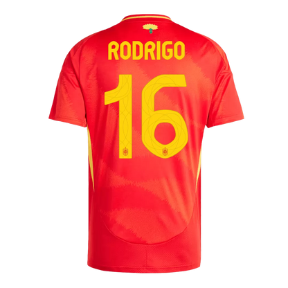 RODRIGO #16 Spain Home Soccer Jersey Euro 2024 - Goal Digger Jerseys | Authentic Soccer Jerseys High Quality