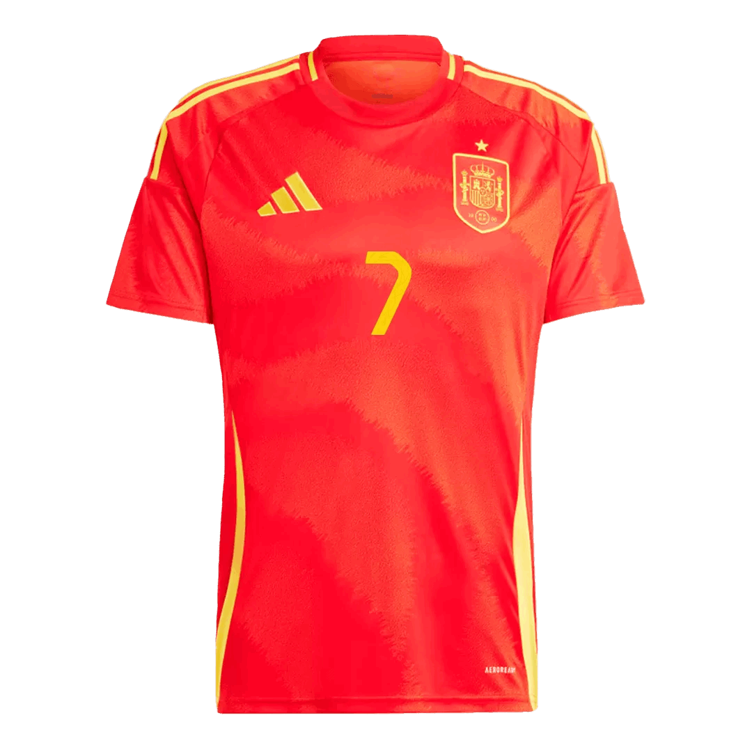 MORATA #7 Spain Home Soccer Jersey Euro 2024 - Goal Digger Jerseys | Authentic Soccer Jerseys High Quality