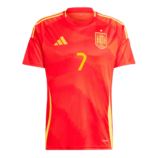 MORATA #7 Spain Home Soccer Jersey Euro 2024 - Goal Digger Jerseys | Authentic Soccer Jerseys High Quality