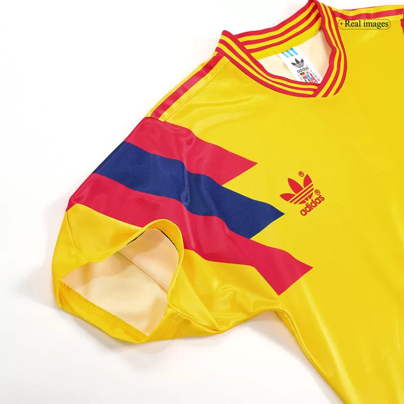 Retro 1990 Colombia Home Soccer Jersey - Goal Digger Jerseys | Authentic Soccer Jerseys High Quality