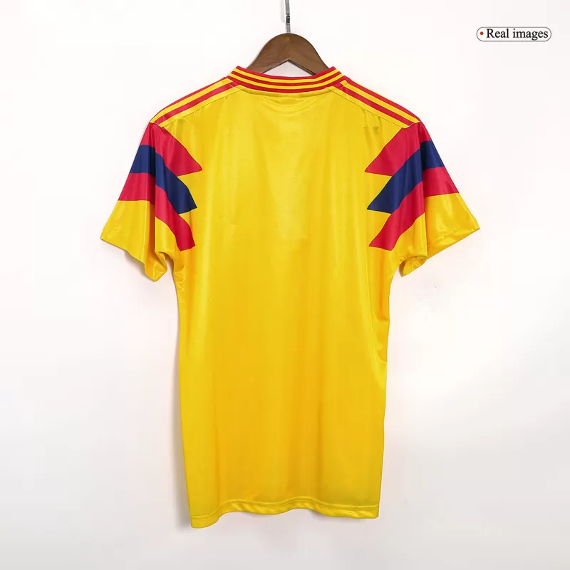 Retro 1990 Colombia Home Soccer Jersey - Goal Digger Jerseys | Authentic Soccer Jerseys High Quality