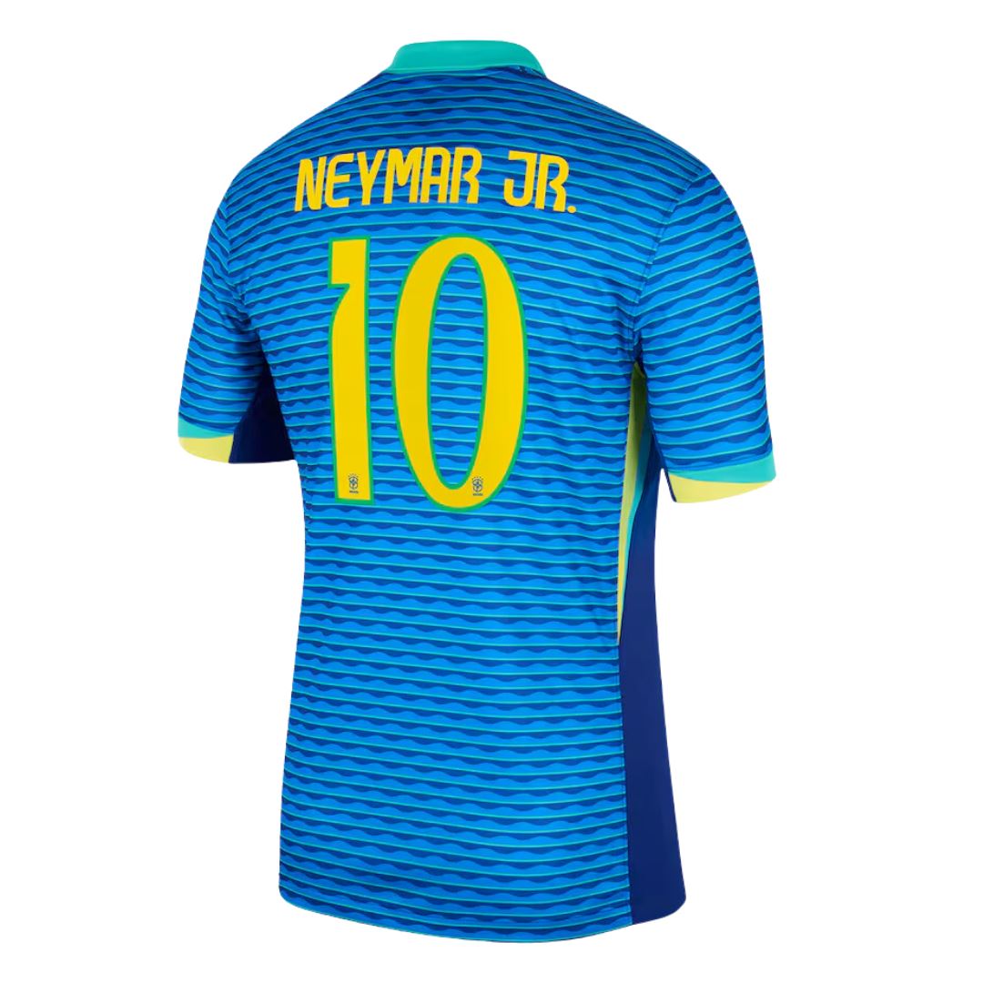 Kids NEYMAR #10 Brazil Away Soccer Jersey Euro 2024