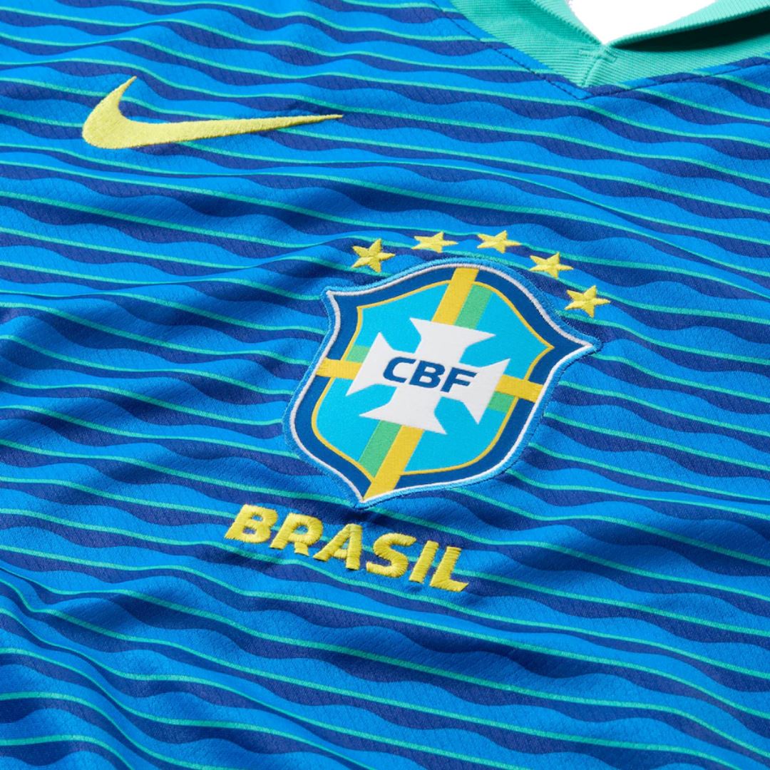 Kids Brazil Away Soccer Jersey Euro 2024