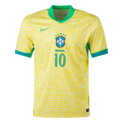 Kids NEYMAR #10 Brazil Home Soccer Jersey Euro 2024