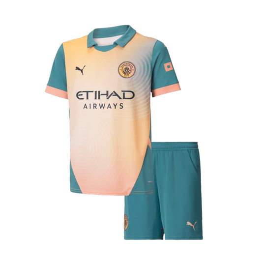 Kids Manchester City Fourth Away Soccer Jersey 2024/25