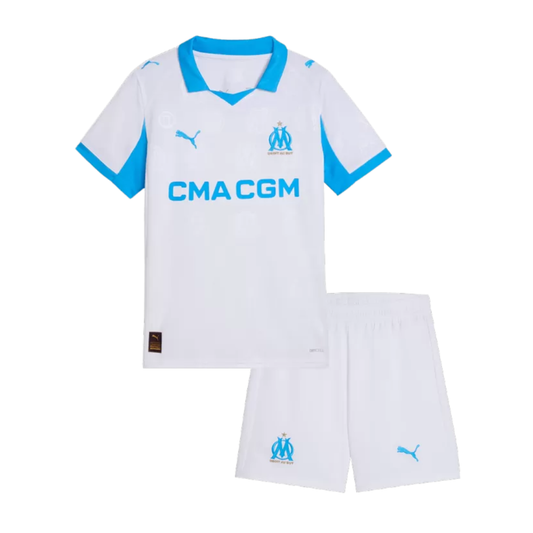 Kids Marseille Home Soccer Jersey 2025/26