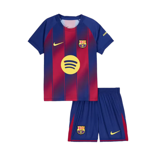 Kids Barcelona Home Soccer Jersey 2025/26