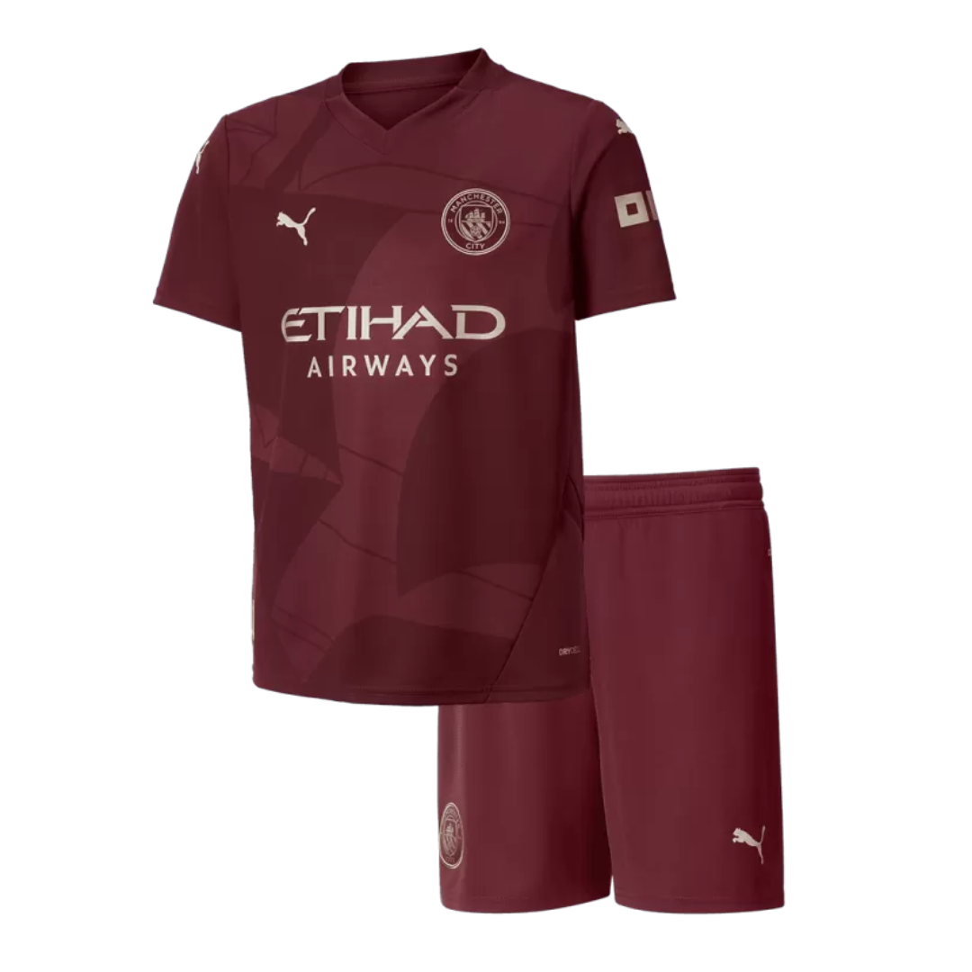 Kids Manchester City Third Away Soccer Jersey 2024/25