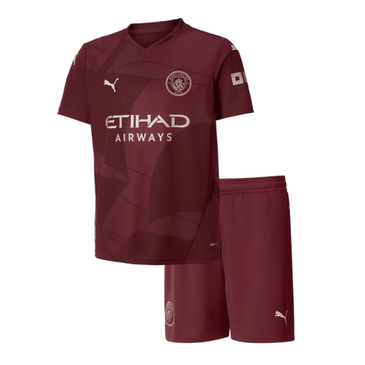 Kids Manchester City Third Away Soccer Jersey 2024/25