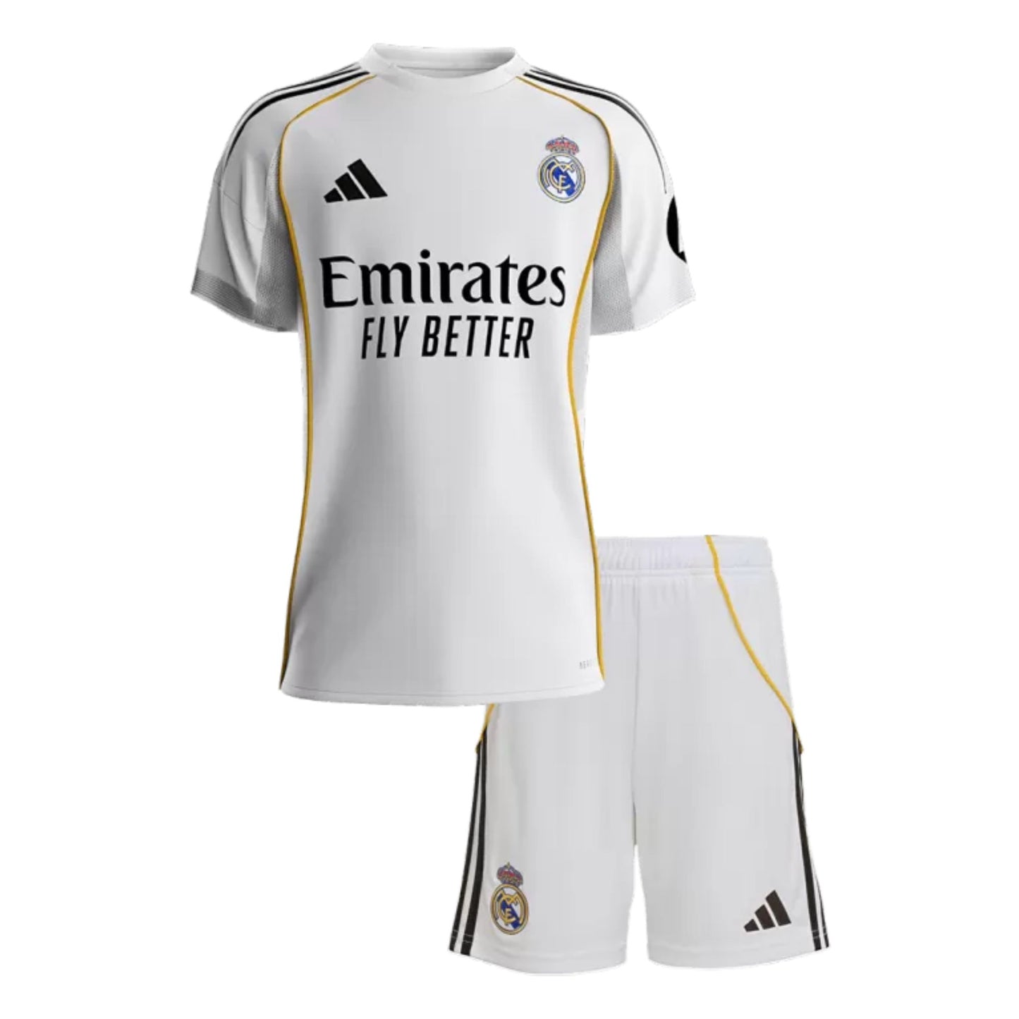 Kids Real Madrid Home Soccer Jersey 2025/26