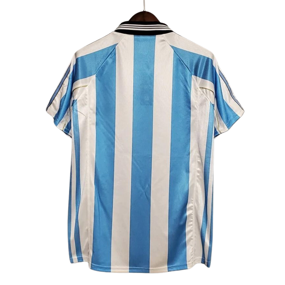 Retro 1998 Argentina World Cup Home Soccer Jersey (Size L) -Ready To Ship - Goal Digger Jerseys | High Quality Football Kits | Soccer Jerseys