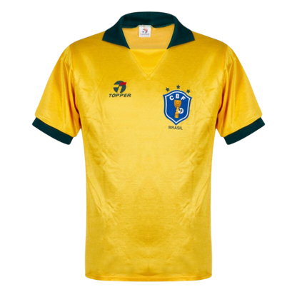 Retro 1988/90 Brazil Home Soccer Jersey