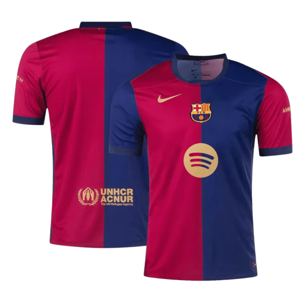 Barcelona Home Soccer Jersey 2024/25 (Spotify Logo Without Text)