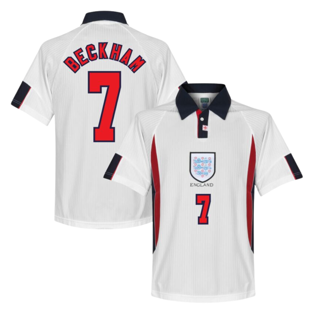 Retro BECKHAM #7 1998 England Home Jersey