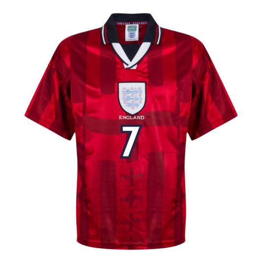 Retro BECKHAM #7 1998 England Away Jersey