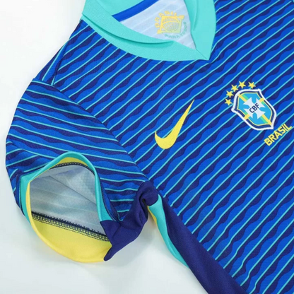 Kids Brazil Away Soccer Jersey Euro 2024