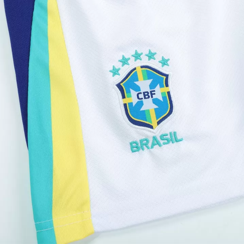 Kids Brazil Away Soccer Jersey Euro 2024