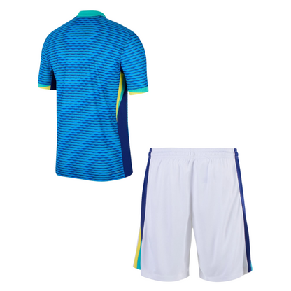 Kids Brazil Away Soccer Jersey Euro 2024