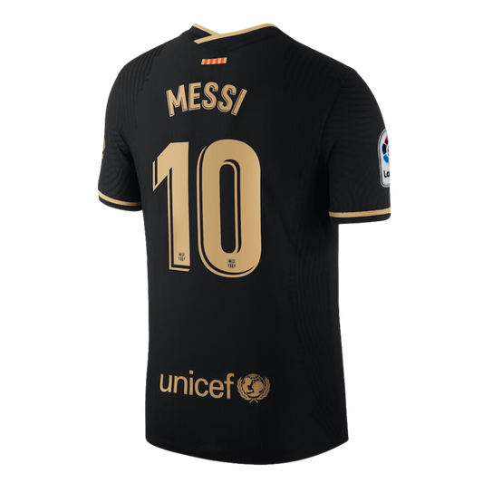 Messi #10 Barcelona Away Soccer Jersey 2020/21 - Goal Digger Jerseys | High Quality Football Kits | Soccer Jerseys
