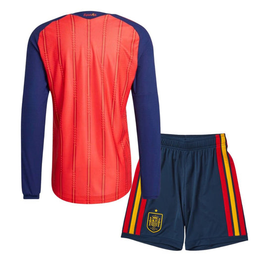 Kids Spain World Cup CHAMPIONS Home Long Sleeves Kit 2026
