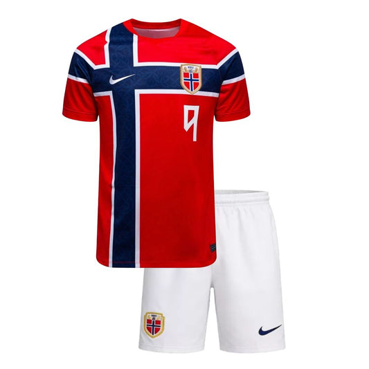Kids Norway Home 2026 HAALAND 9 Jersey Kit